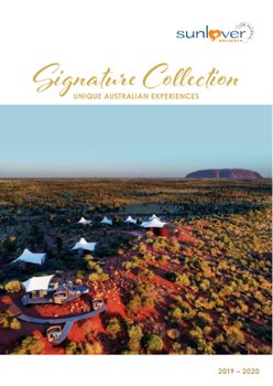 Signature Collection Unique Australian Experiences 2019-2020