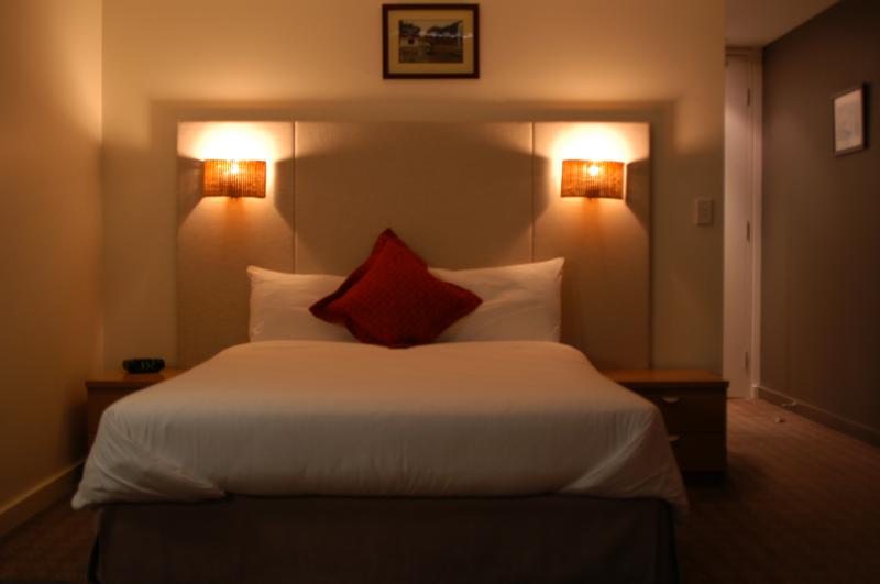 Bedding configuration is 1 Queen Bed. Room contains LCD televisions and Dvd play - Golden Pebble