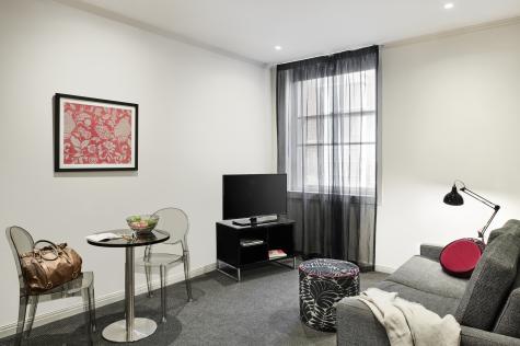 Studio Apartment - Living and Dining area - Punthill Flinders Lane