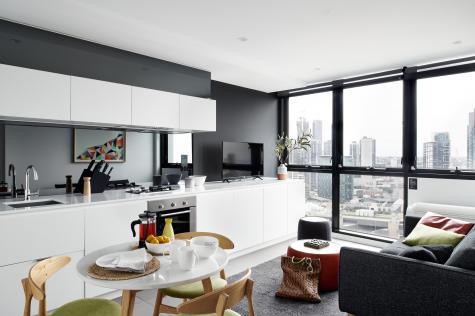 Superior One Bedroom Apartment - Living Area  - Punthill Northbank